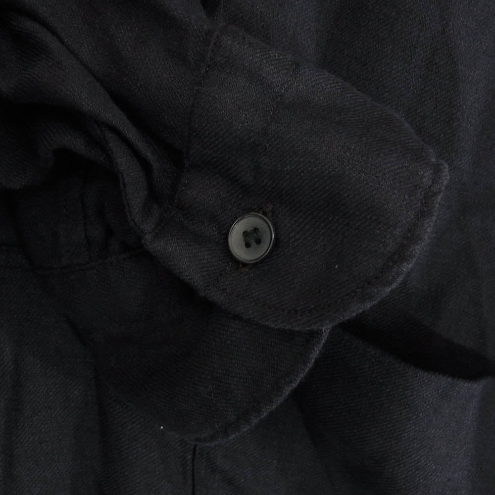 COMOLI コモリ 23SS X01-02023 リネンツイル スキッパーシャツ 長袖シャツ ダークネイビー系 3【中古】