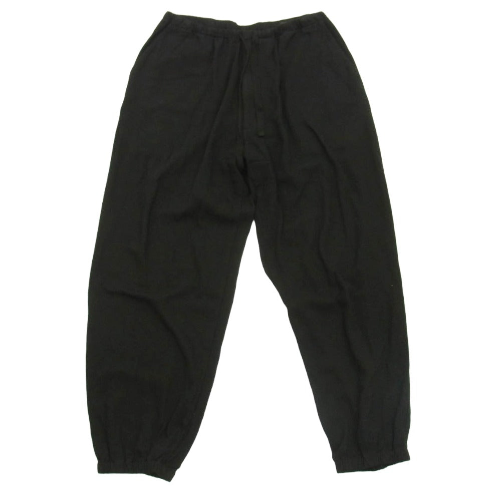 COMOLI コモリ 25SS B01-03003 シルクネップジップ ドローストリングパンツ ブラック系 2【中古】