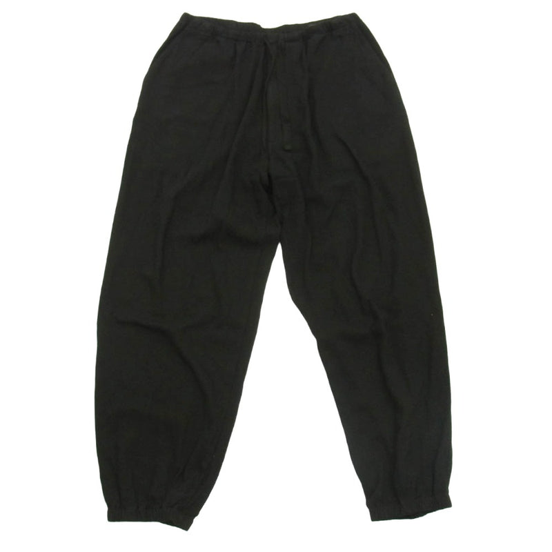 COMOLI コモリ 25SS B01-03003 シルクネップジップ ドローストリングパンツ ブラック系 2【中古】