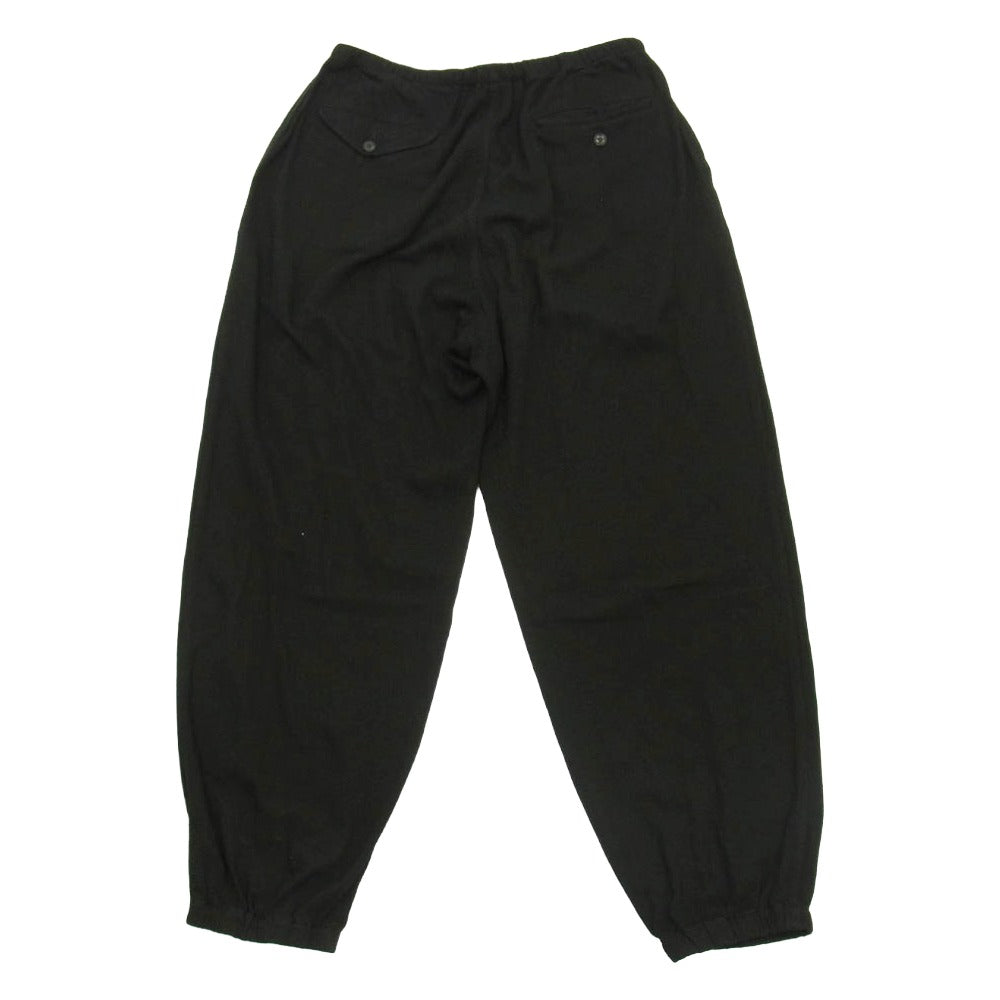 COMOLI コモリ 25SS B01-03003 シルクネップジップ ドローストリングパンツ ブラック系 2【中古】