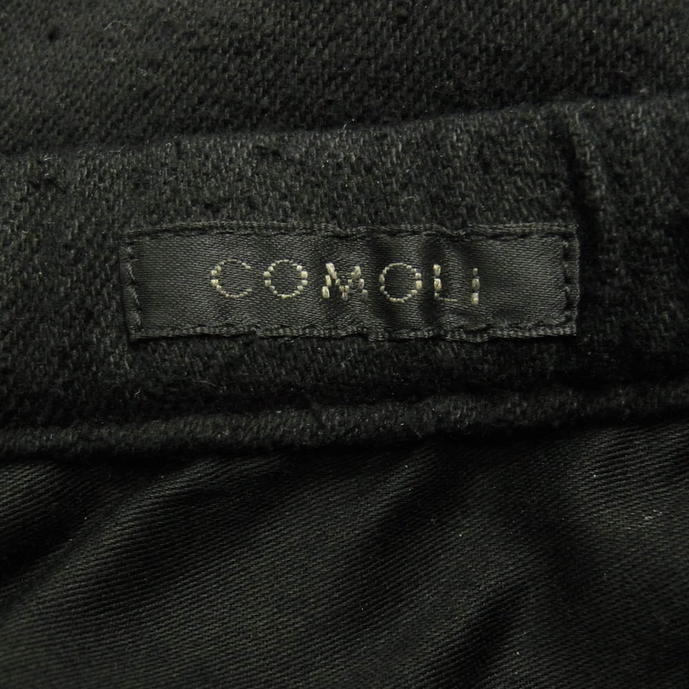 COMOLI コモリ 25SS B01-03003 シルクネップジップ ドローストリングパンツ ブラック系 2【中古】