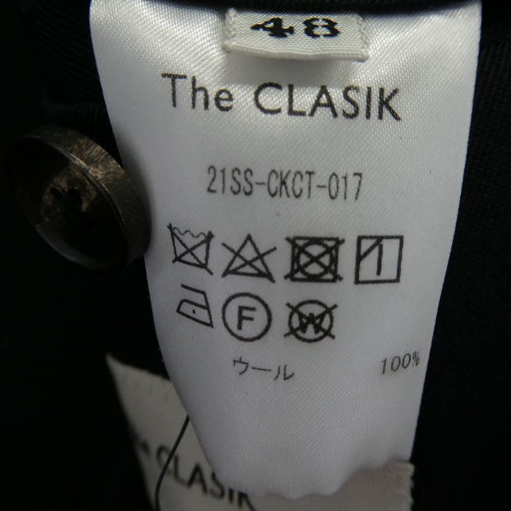 ザ クラシック 21SS 21SS-CKCT-017 BAL COLLAR PONCHO バルカラー ポンチョ オーバーサイズ ジャケット ブラック系 48【美品】【中古】