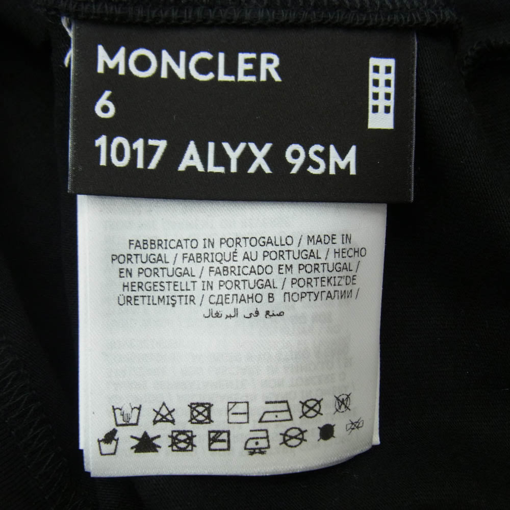MONCLER モンクレール F209Y8C71010 × 1017 ALYX 9SM アリクス MAGLIA T-SHIRT マリア 半袖 Tシャツ ブラック系 S【極上美品】【中古】
