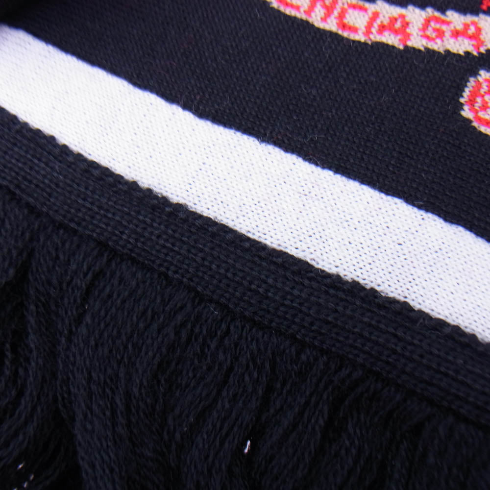 BALENCIAGA バレンシアガ 778778 484B0 Soccer Scarf サッカー マフラー ストール スカーフ ブラック系【新古品】【未使用】【中古】