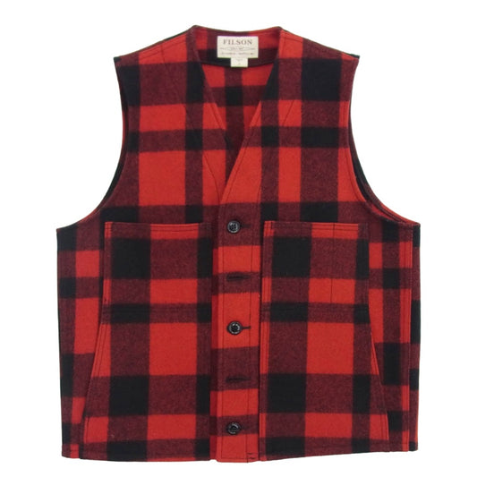FILSON フィルソン 8041-45-70002 チェック ウール ベスト レッド系 M【中古】