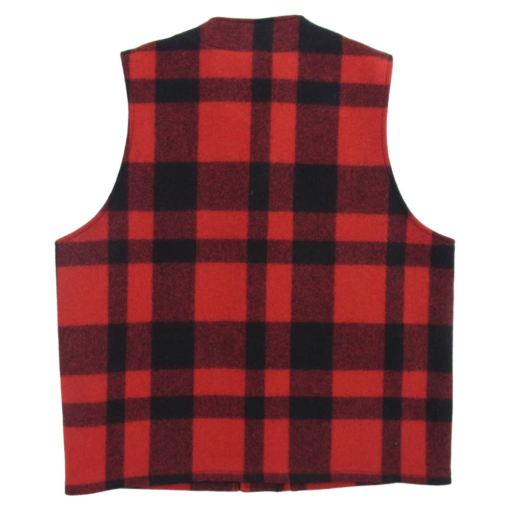 FILSON フィルソン 8041-45-70002 チェック ウール ベスト レッド系 M