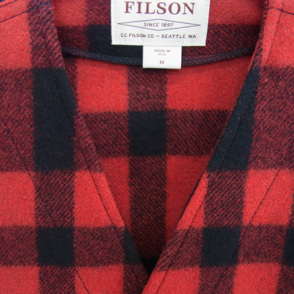 FILSON フィルソン 8041-45-70002 チェック ウール ベスト レッド系 M【中古】