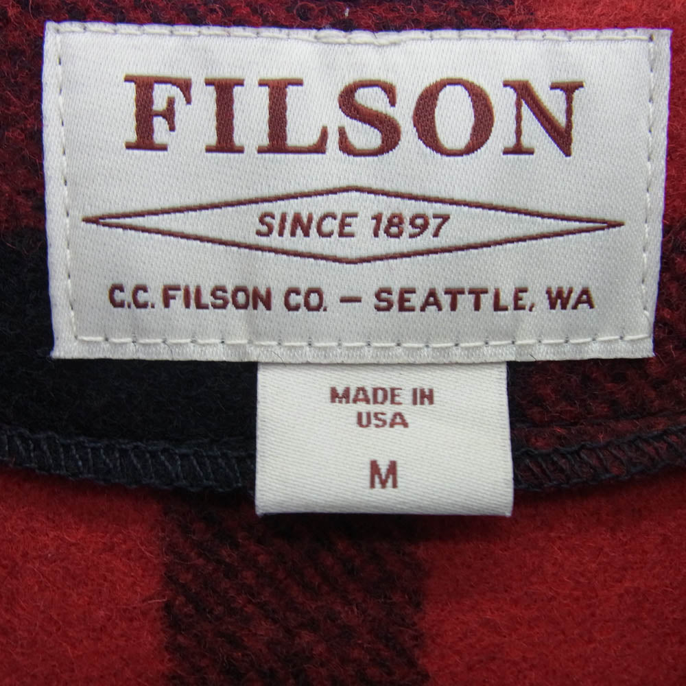 FILSON フィルソン 8041-45-70002 チェック ウール ベスト レッド系 M【中古】