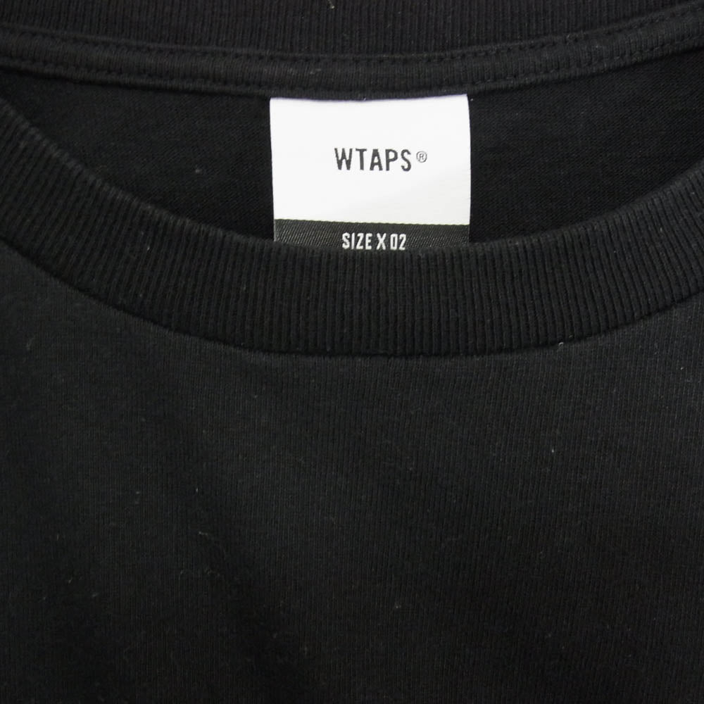 WTAPS ダブルタップス 25SS 251ATDT-STM10S CONTAINING SS COTTON コンテイニング コットン 半袖 Tシャツ カットソー ブラック系 X02【中古】