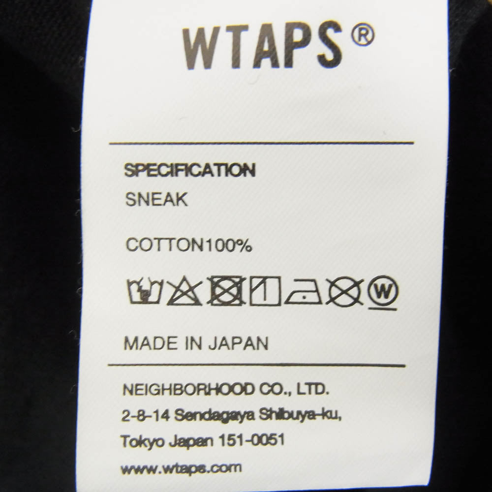 WTAPS ダブルタップス 25SS 251ATDT-STM10S CONTAINING SS COTTON コンテイニング コットン 半袖 Tシャツ カットソー ブラック系 X02【中古】