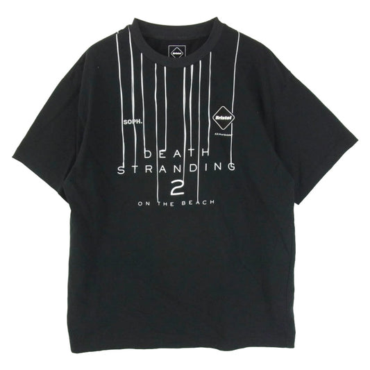 F.C.R.B. エフシーアールビー 25SS FCRB-250131 DEATH STRANDING 2 TITLE LOGO TEE デスストランディング 2 タイトル ロゴ プリント 半袖 Ｔシャツ ブラック系 L【中古】