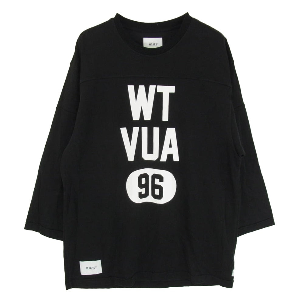 WTAPS ダブルタップス 24SS 241ATDT-CSM18 QB LS RACO ERA フットボール 長袖 カットソー Tシャツ ブラック系 X02【中古】