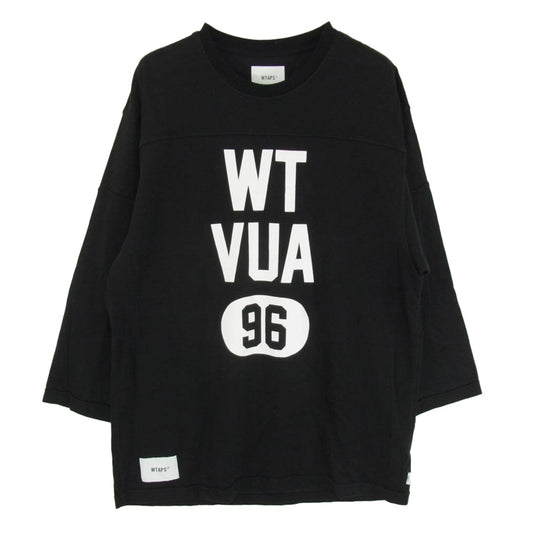 WTAPS ダブルタップス 24SS 241ATDT-CSM18 QB LS RACO ERA フットボール 長袖 カットソー Tシャツ ブラック系 X02【中古】