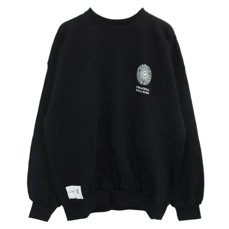 DESCENDANT ディセンダント 24AW 242ATDS-CNM02S STERN CREW NECK スターン クルーネック スウェット シャツ ブラック系 3【美品】【中古】