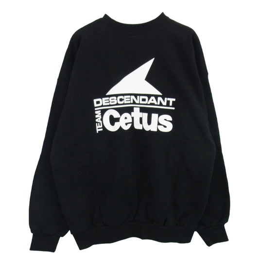 DESCENDANT ディセンダント 24AW 242ATDS-CNM02S STERN CREW NECK スターン クルーネック スウェット シャツ ブラック系 3【美品】【中古】