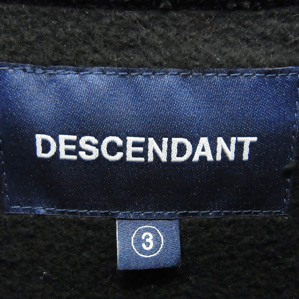 DESCENDANT ディセンダント 24AW 242ATDS-CNM02S STERN CREW NECK スターン クルーネック スウェット シャツ ブラック系 3【美品】【中古】