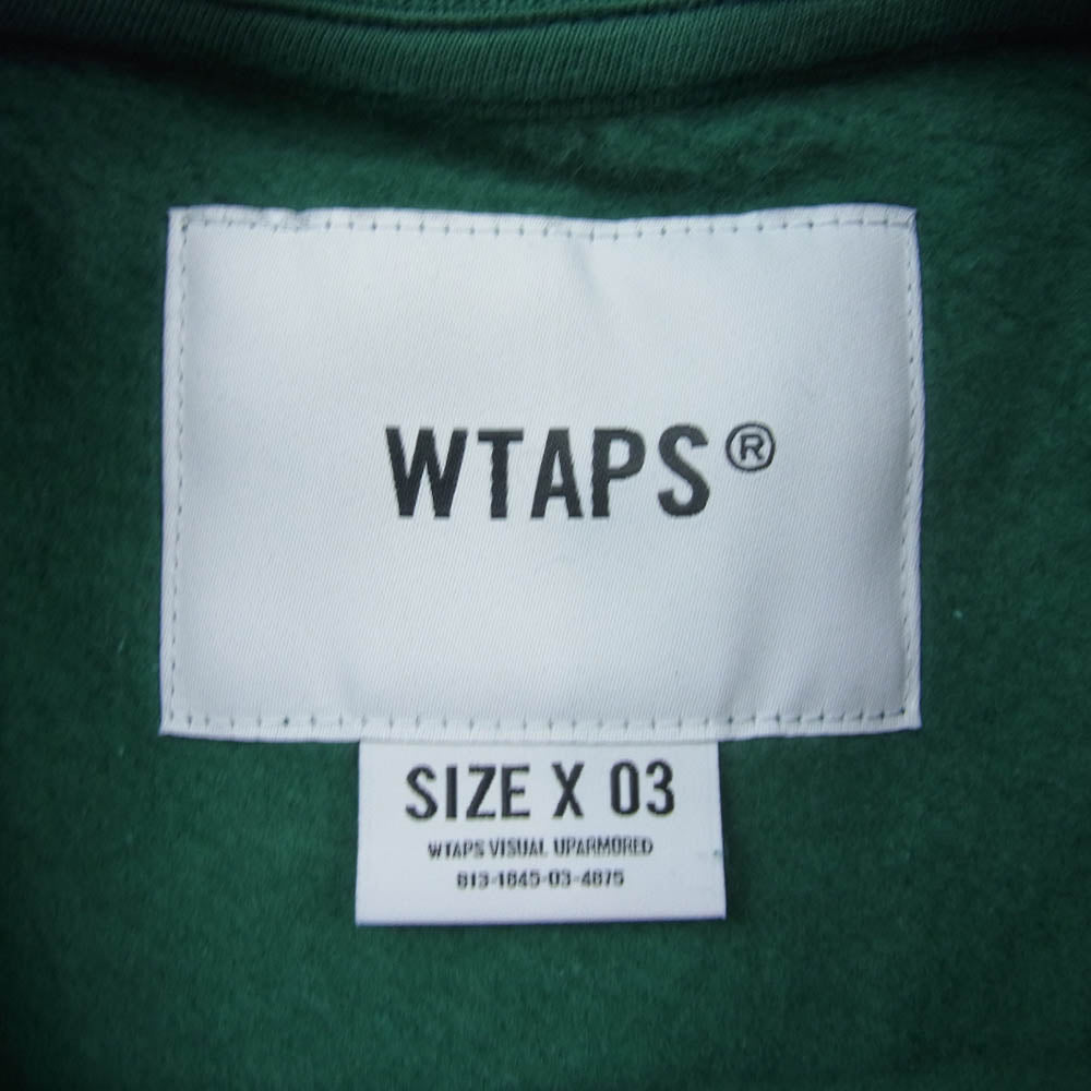 WTAPS ダブルタップス 24AW 241ATDT-CSM03 ACADEMY SWEATER COTTON COLLEGE アカデミー セーター ロゴ コットン カレッジ スウェット トレーナー グリーン系 X03【新古品】【未使用】【中古】