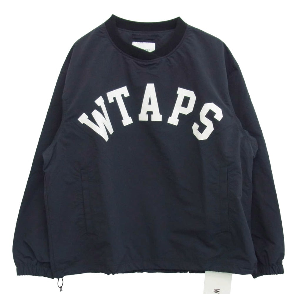 WTAPS ダブルタップス 24SS 242CWDT-SHM03 Finder LS Nylon Tussah ファインダー ナイロン タッサー ロゴ 長袖 Tシャツ ブラック系 X03【極上美品】【中古】