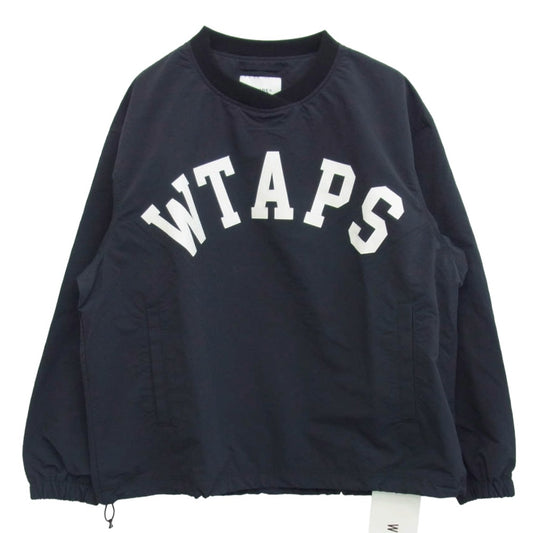 WTAPS ダブルタップス 24SS 242CWDT-SHM03 Finder LS Nylon Tussah ファインダー ナイロン タッサー ロゴ 長袖 Tシャツ ブラック系 X03【極上美品】【中古】