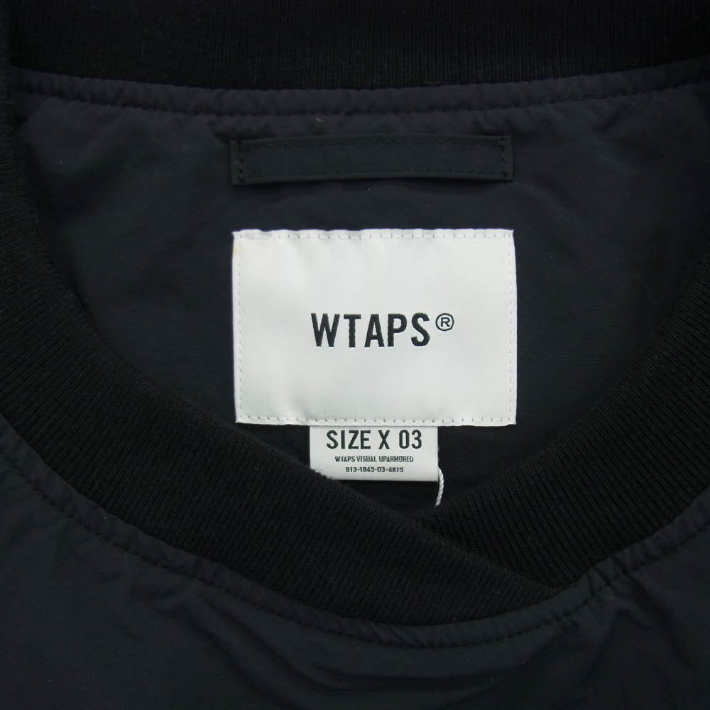 WTAPS ダブルタップス 24SS 242CWDT-SHM03 Finder LS Nylon Tussah ファインダー ナイロン タッサー ロゴ 長袖 Tシャツ ブラック系 X03【極上美品】【中古】