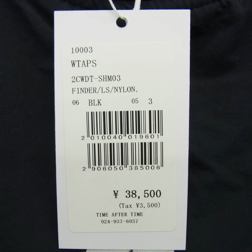 WTAPS ダブルタップス 24SS 242CWDT-SHM03 Finder LS Nylon Tussah ファインダー ナイロン タッサー ロゴ 長袖 Tシャツ ブラック系 X03【極上美品】【中古】