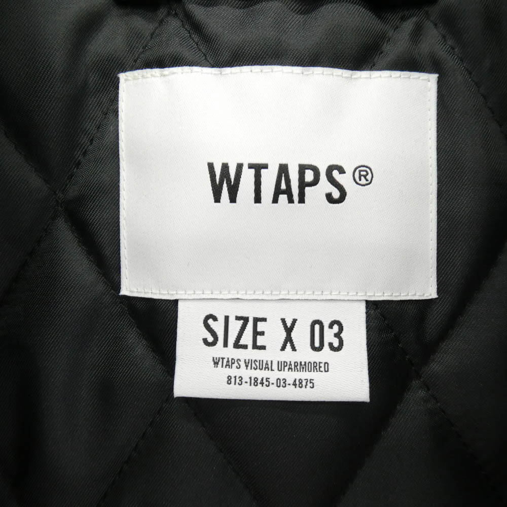 WTAPS ダブルタップス 23AW 232TQDT-JKM05 NYLON TWILL LEAGUE TEAM JACKET ナイロン ツィル リーグ チーム ジャケット ブラック系 X03【新古品】【未使用】【中古】