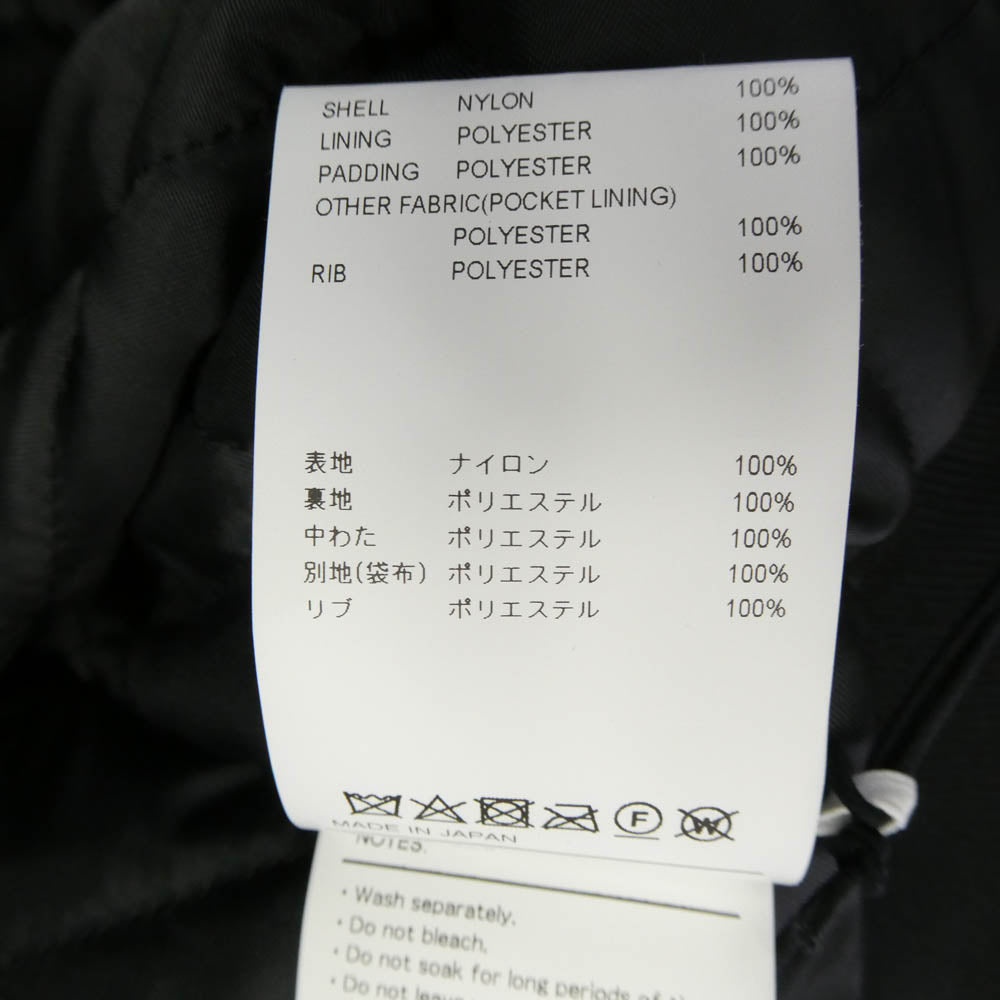 WTAPS ダブルタップス 23AW 232TQDT-JKM05 NYLON TWILL LEAGUE TEAM JACKET ナイロン ツィル リーグ チーム ジャケット ブラック系 X03【新古品】【未使用】【中古】