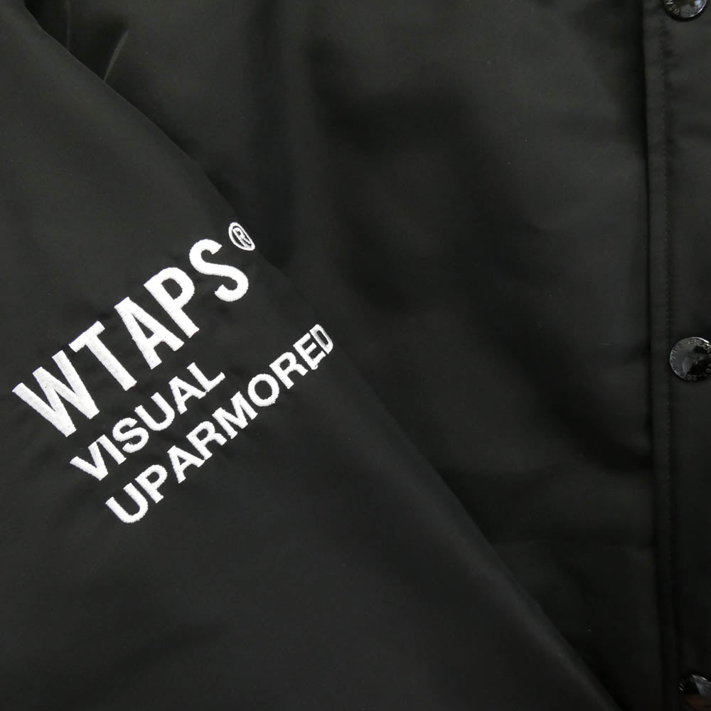 WTAPS ダブルタップス 23AW 232TQDT-JKM05 NYLON TWILL LEAGUE TEAM JACKET ナイロン ツィル リーグ チーム ジャケット ブラック系 X03【新古品】【未使用】【中古】