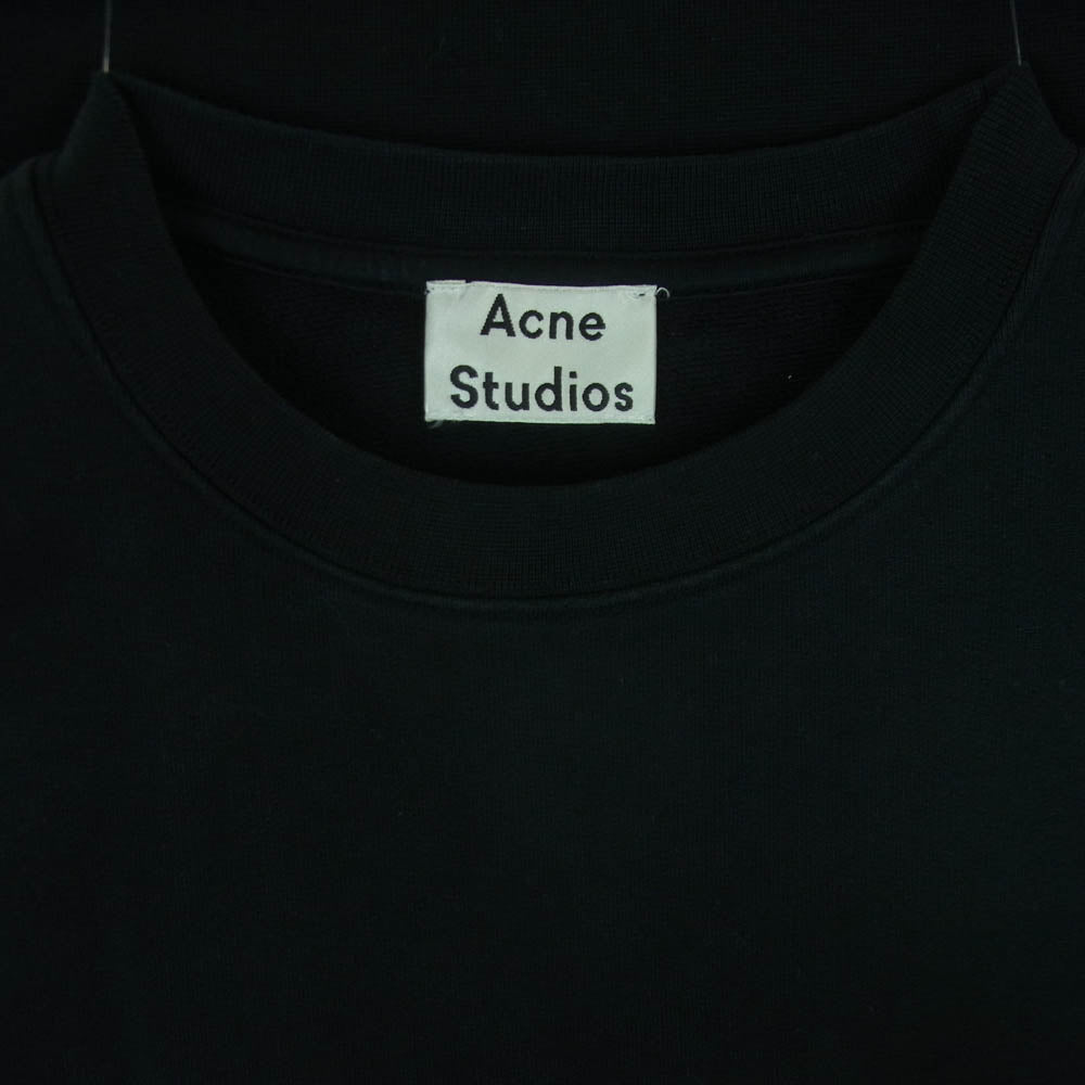 ACNE STUDIOS アクネストゥディオズ CASEY SLOGAN PHOTO COPY スウェット トレーナー ブラック系 XS【中古】