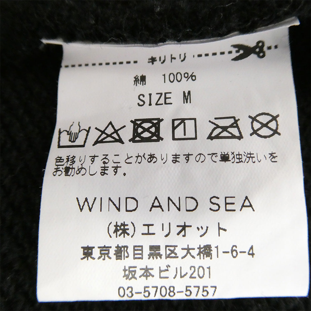 WIND AND SEA ウィンダンシー WDS-XXX-SP-07 × GOD SELECTION XXX ゴッドセレクショントリプルエックス ロゴ刺繍 パーカー フーディー ブラック系 M【中古】
