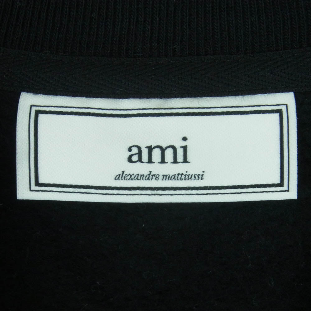 AMI PARIS アミパリス H15J001.74 Alexandre Mattiussi ロゴアップリケ スウェット トレーナー ブラック系 XS【中古】