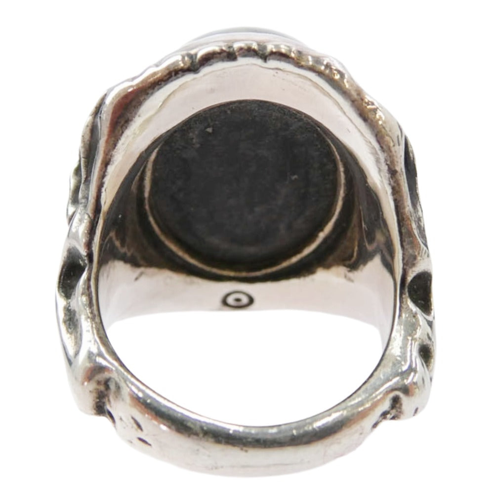 ALEX STREETER アレックスストリーター 2018 LIMITED ABALON SHELL ANGEL HEART RING HIGHDOME SHADOW STAR INSIDE 18K GOLD アバロンシェル エンジェルハート リング シルバー系 クリア系 13号【中古】