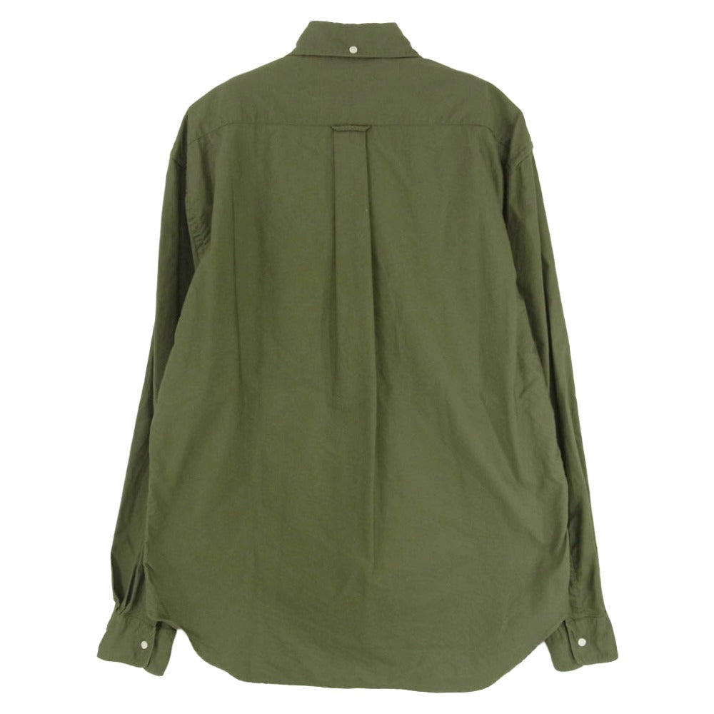 ギットマンブラザーズ USA製 ボタンダウン 長袖 コットン シャツ グリーン系 L【中古】