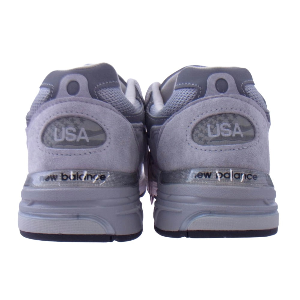 NEW BALANCE ニューバランス MR993GL USA製 NB グレー スエード ローカット スニーカー グレー系 D 27.5cm【新古品】【未使用】【中古】