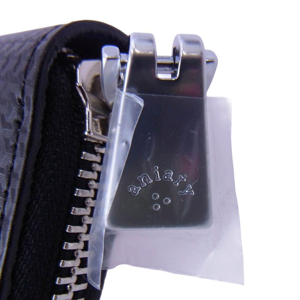 aniary アニアリ 34-20019 G-Film Leather ジー フィルム レザー 長財布 ブラック系【新古品】【未使用】【中古】