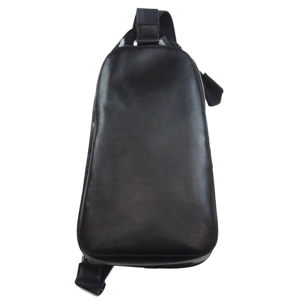 aniary アニアリ 01-07004 Antique Leather アンティークレザー ボディバッグ ブラック系【新古品】【未使用】【中古】