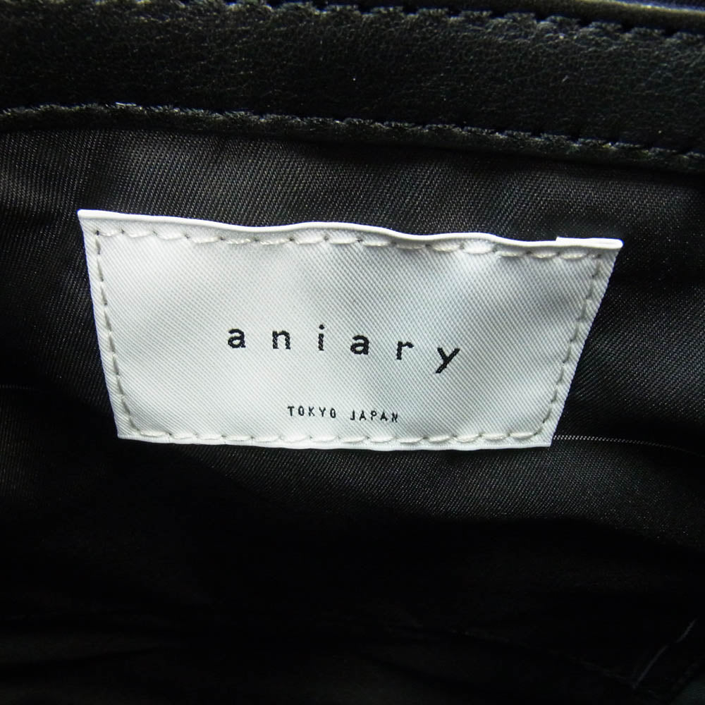 aniary アニアリ 36-03000 Artisan Leather アルティザンレザー ショルダーバッグ ブラック系【新古品】【未使用】【中古】