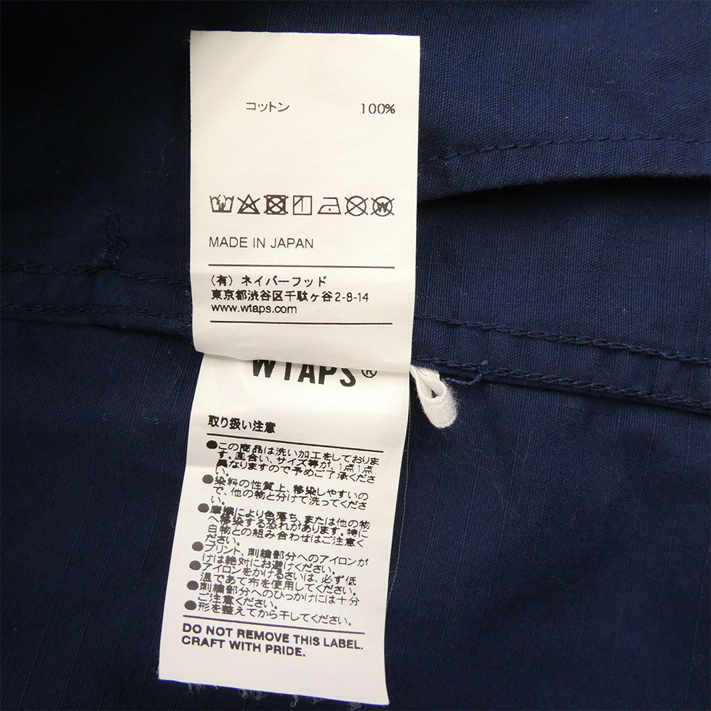 WTAPS ダブルタップス 18AW 182WVDT-JKM02S GUARDIAN 02 JACKET ガーディアン ジャケット ネイビー系 2【中古】