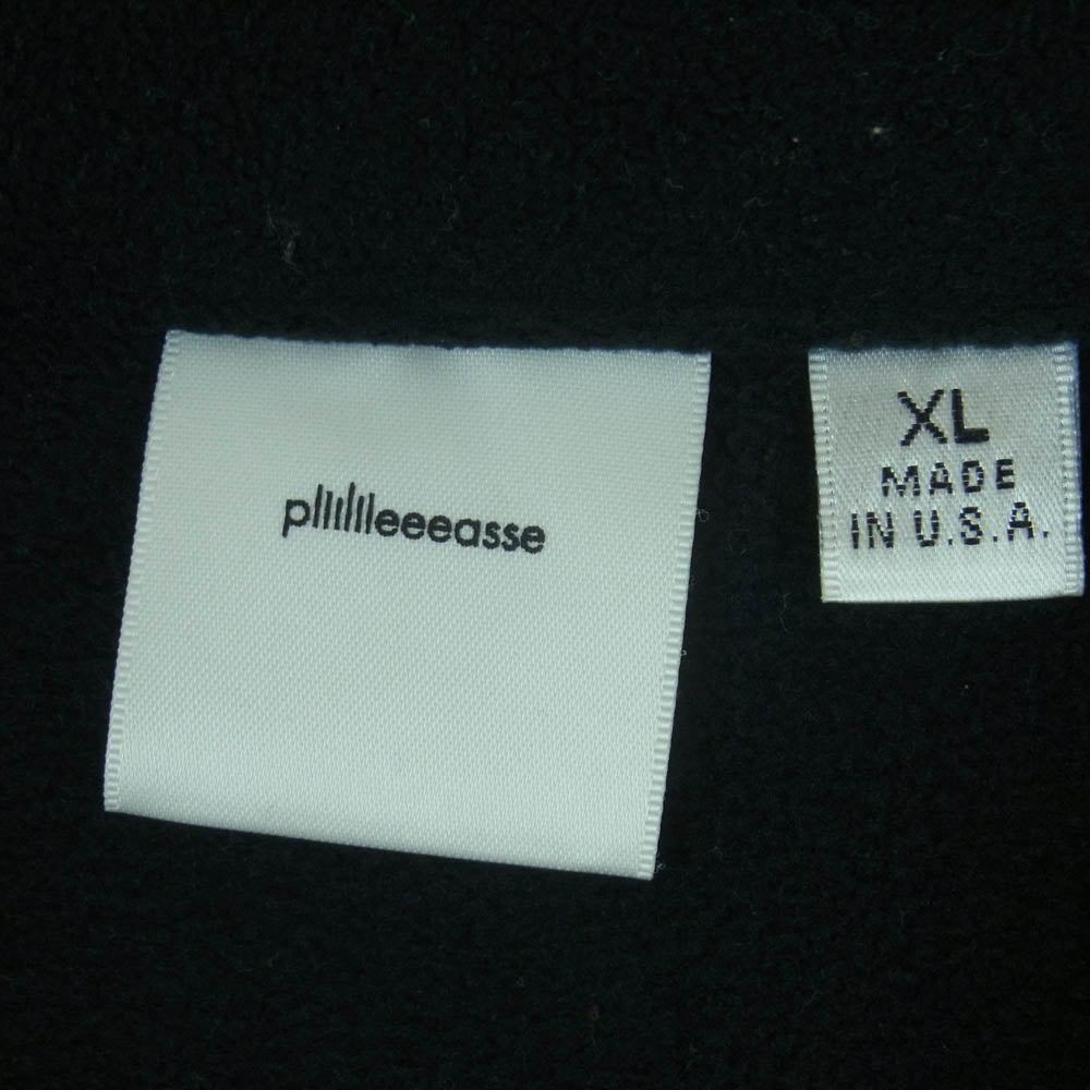 プリーズ USA製 canadian fleece jacket フリース ジャケット ブラック系 XL【中古】