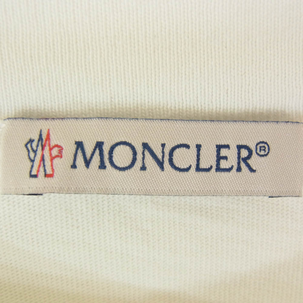MONCLER モンクレール H10918C00007 8390T SS T-SHIRT ロゴワッペン 半袖Tシャツ ホワイト系 レッド系 ネイビー系 S【中古】