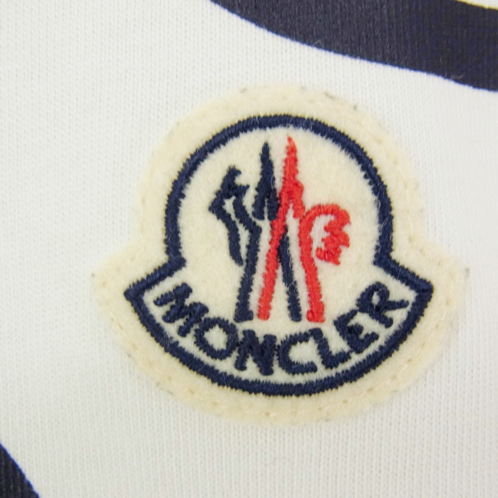 MONCLER モンクレール H10918C00007 8390T SS T-SHIRT ロゴワッペン 半袖Tシャツ ホワイト系 レッド系 ネイビー系 S【中古】