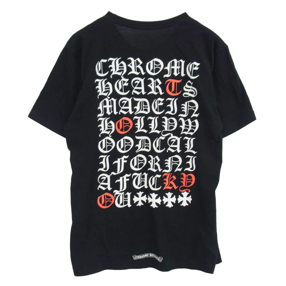 CHROME HEARTS クロムハーツ（原本無） TOKYO WORDS SS TEE 東京限定 バック英字プリント クルーネック半袖Tシャツ ブラック系 M【中古】