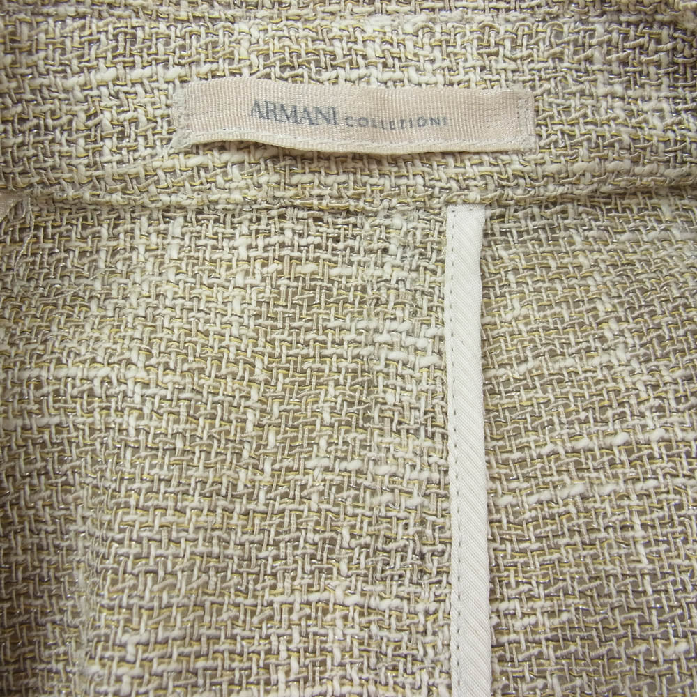 ARMANI COLLEZIONI アルマーニコレッツォーニ テーラード ジャケット ベージュ系 46【中古】