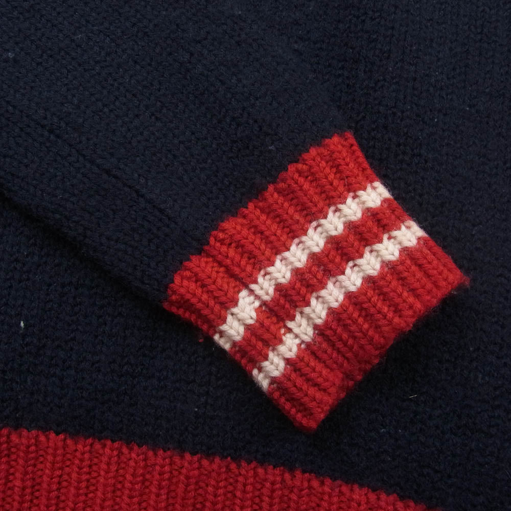POLO RALPH LAUREN ポロ・ラルフローレン 星条旗 ワッペン メリノウール ニット ネイビー系 M【中古】
