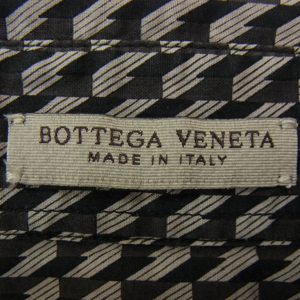 BOTTEGAVENETA ボッテガヴェネタ 478764 V0KT0 総柄 長袖 シャツ ブラック系 グレー系 39【中古】