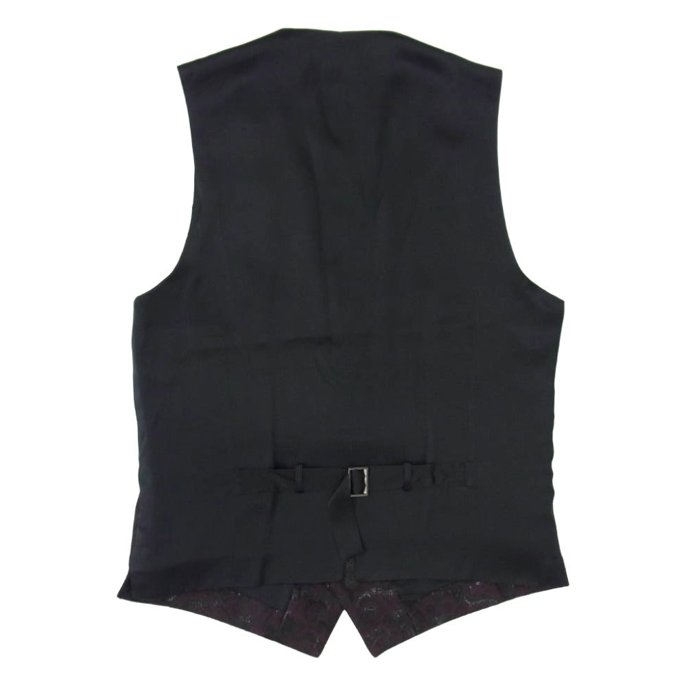 DOLCE&GABBANA ドルチェアンドガッバーナ ボタニカル総柄 3ピース スーツ テーラードジャケット スラックスパンツ ベスト セットアップ パープル系 ブラック系 表記サイズ無し【中古】