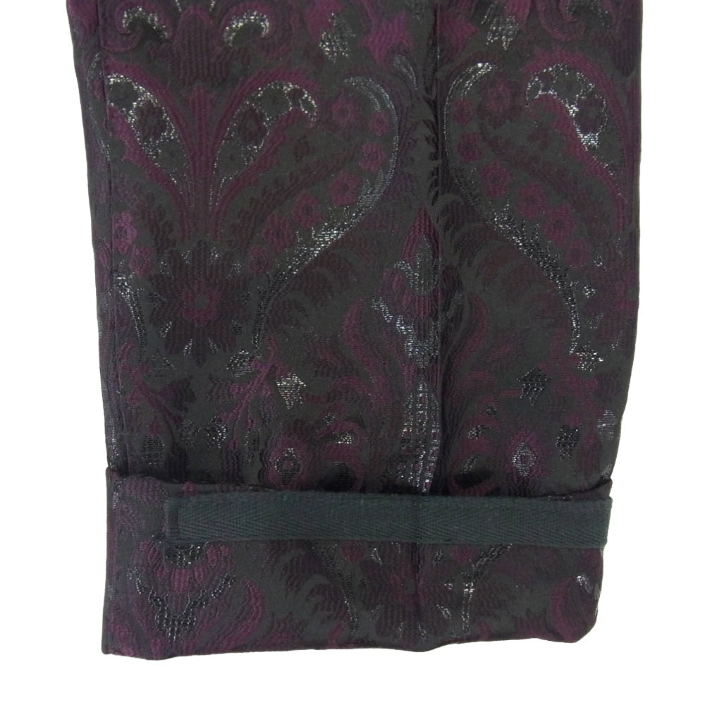 DOLCE&GABBANA ドルチェアンドガッバーナ ボタニカル総柄 3ピース スーツ テーラードジャケット スラックスパンツ ベスト セットアップ パープル系 ブラック系 表記サイズ無し【中古】