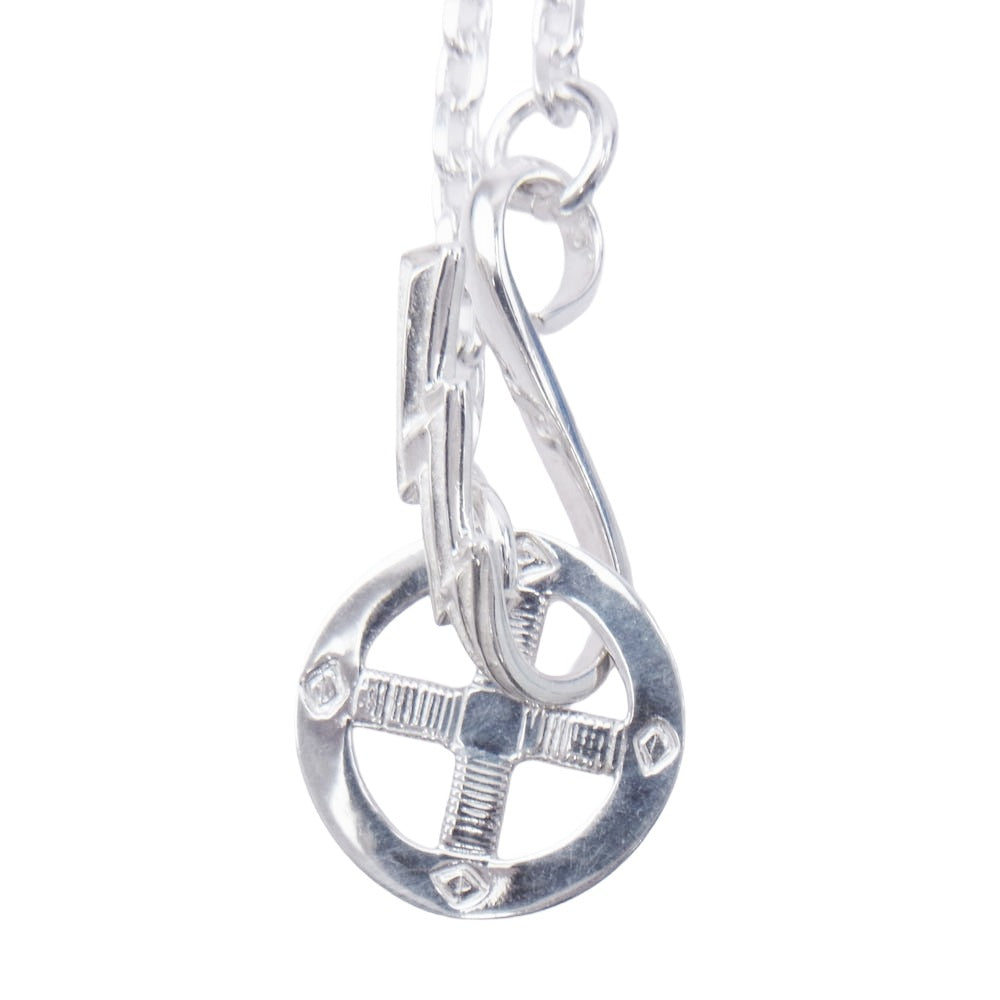 TARO WASHIMI ワシミタロウ 鷲見太郎 P&T購入証明書付属 thunder hook eagle medicine wheel chain K55 サンダーフック イーグル メディスンホイル チェーン ネックレス シルバー系【中古】