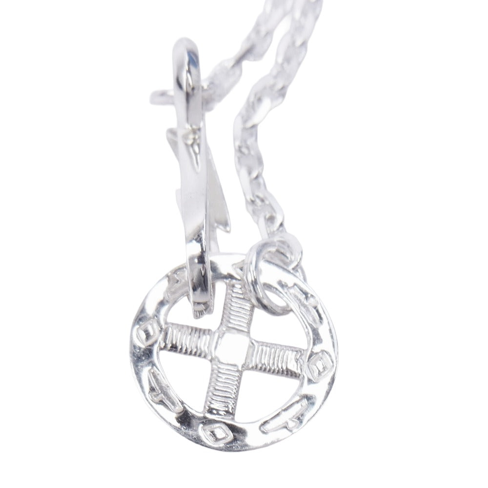 TARO WASHIMI ワシミタロウ 鷲見太郎 P&T購入証明書付属 thunder hook eagle medicine wheel chain K55 サンダーフック イーグル メディスンホイル チェーン ネックレス シルバー系【中古】