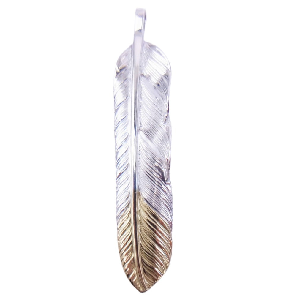TARO WASHIMI ワシミタロウ 鷲見太郎 P&T購入証明書付属 M flight feather K18 先金 フライトフェザー ネックレス ペンダントトップ シルバー系【中古】